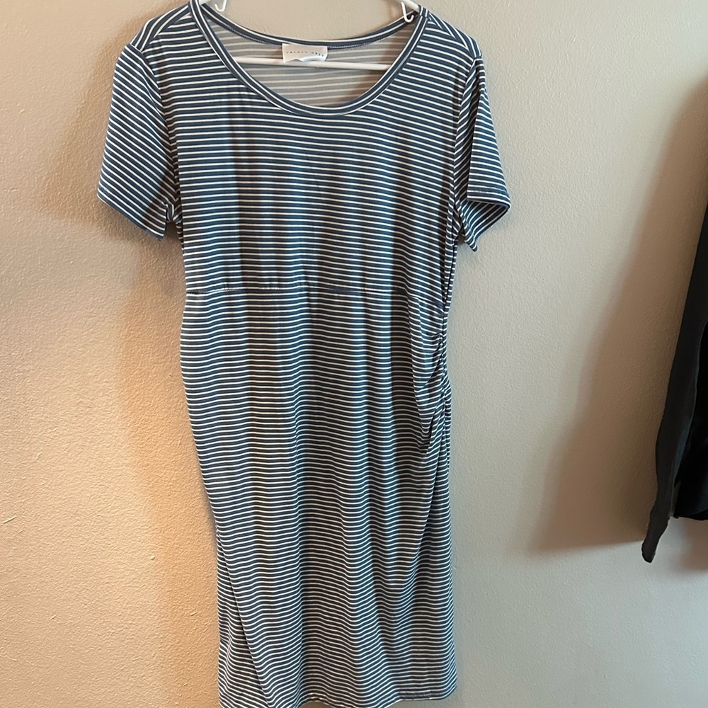 Striped maternity dress